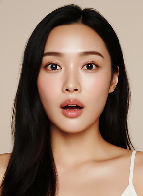 JPG 모델 편집이미지 긴머리 아시아 얼굴 포즈 백그라운드 스튜디오 표정 건강 사람 카메라 촬영 뷰티풀 의료성형뷰티 편집실사 AI인물포토 AI콘텐츠 헤어스타일 나라 신체부위 전자제품 CG 파일형식 AI포토