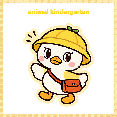 동물 캐릭터 행복 어린이 가방 일러스트 모션 놀이 수업 오리 취미 친구 학습 걷기 귀여움 유치원 유치원생 그림 일러캐릭터 AI파일 잡화 교육 감정 컨셉 관계 조류 사람 파일형식 벡터