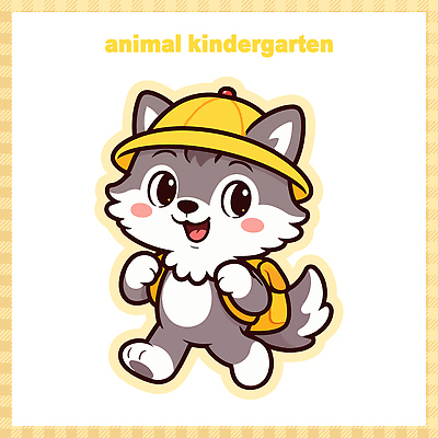 동물 캐릭터 행복 어린이 가방 일러스트 배낭 학교 놀이 표정 친구 학습 걷기 귀여움 유치원 도전 아기 놀이터 입학 늑대 일러캐릭터 AI파일 잡화 교육 감정 컨셉 포유류 관계 모션 사람 파일형식 벡터