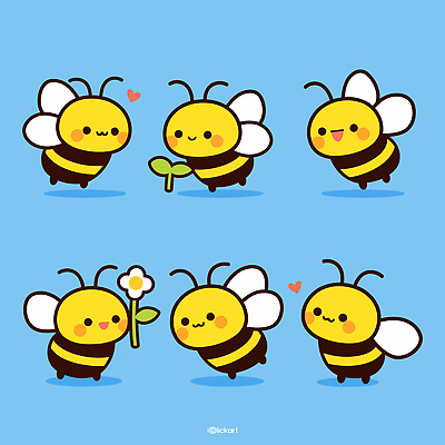 식물 동물 캐릭터 꽃 컬러 포즈 곤충 일러스트 자연 생물 사랑 미소 친구 귀여움 환경 작업 꿀벌 즐거움 국내일러스트 AI파일 감정 컨셉 관계 표정 벌_곤충 생태계 파일형식 벡터