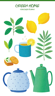 PSD 식물 여유 음료 스티커 잎 과일 일러스트 자연 주전자 디저트 초록색 쿠키 주방 카페 편안함 찻주전자 레몬 고객 오브젝트 유기농 국내일러스트 웰빙 감정 음식 컬러 주방용품 상점 감각 생태계 파일형식