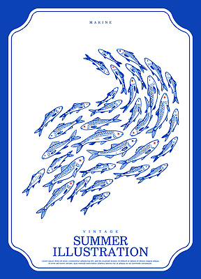 모양 바다 이동 일러스트 자연 낚시 생물 잉크 어류 물 여름 파란색 수영 수중동물 수면 수조 그림 드로잉 조화 자원 국내일러스트 AI파일 자연요소 동물 계절 컬러 컨셉 레저 미술 수상스포츠 생태계 파일형식 벡터