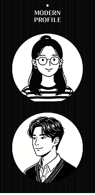 전신 모양 캐릭터 헤어스타일 디자인 여자 남자 안경 얼굴 일러스트 상반신 머리 귀걸이 그리기 속눈썹 모던 프로필 스타일 벡터 국내일러스트 AI파일 잡화 장신구 모션 사람 신체부위 눈썹 파일형식