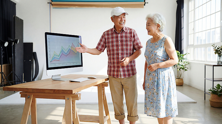 JPG 편집이미지 할아버지 노년 행복 할머니 가족 그래프 대화 설명 미소 빛 학습 컴퓨터 노부부 기쁨 방 연령 관심 의료성형뷰티 편집실사 AI인물포토 AI콘텐츠 부부 여자 교육 남자 감정 관계 모션 표정 말하기 성인 전자제품 CG 파일형식 AI포토