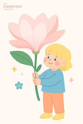 식물 감정 컨셉 모션 표정 사람 생태계 파일형식 벡터 어린이 꽃 웃음 자연 컬러 크기 들기 장면 디자인 그림 여유 행복 동화 단순화된 귀여움 일러스트 국내일러스트 AI파일