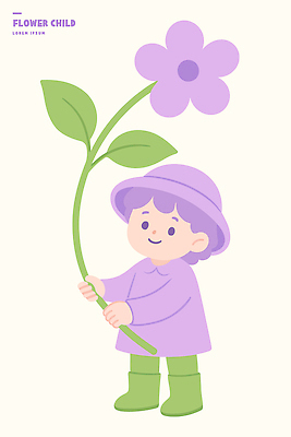 식물 감정 컬러 표정 사람 태양 생태계 파일형식 벡터 어린이 꽃 보라색 나무 잎 즐거움 놀이 햇빛 안전 공간 자연 웃음 모션 디자인 일러스트 국내일러스트 AI파일