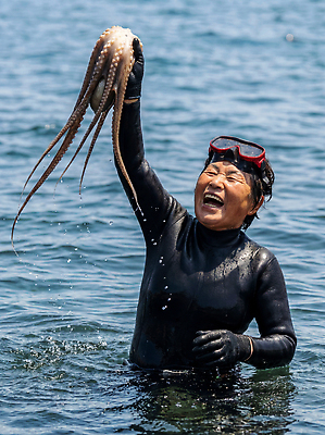 직업 옷 모션 연체동물 한국 표정 사람 수중동물 수상스포츠 CG 파일형식 AI포토 오징어 여자 바다 잡기 수영복 웃음 수중 해산물 스노클링 해녀 수영 편집이미지 편집실사 JPG 의료성형뷰티 제주도 AI콘텐츠 AI인물포토