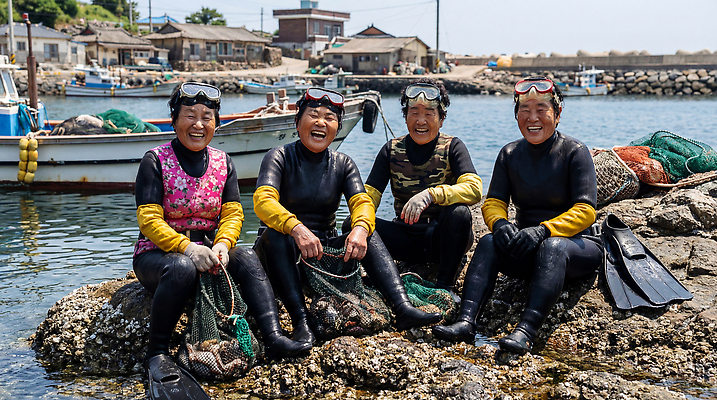 직업 산업 아시아 바다 어패류 한국 표정 사람 CG 파일형식 AI포토 해녀 조개 해변 웃음 어업 해산물 작업 여자 전통 편집이미지 편집실사 JPG 의료성형뷰티 제주도 AI콘텐츠 AI인물포토