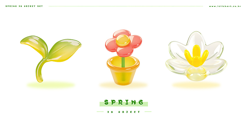 모양 PSD 식물 편집이미지 꽃 예술 컬러 잎 자연 연꽃 그래픽 장식 봄 플라스틱 오브젝트 질감 젤리 디지털아트 편집3D 계절 재질 디저트 3D 생태계 파일형식