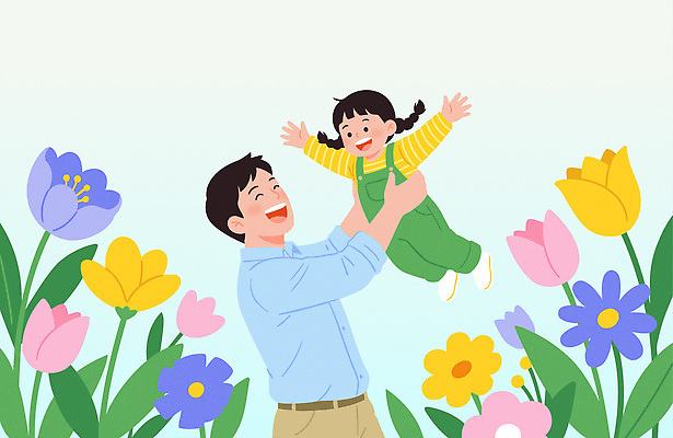 손 꽃 딸 행복 얼굴 어린이 컬러 일러스트 가족 자연 놀이 날씨 사랑 웃음 기쁨 아빠 놀이기구 즐거움 봄소풍 순간 국내일러스트 AI파일 식물 감정 관계 표정 사람 신체부위 소풍 봄 생태계 파일형식 벡터