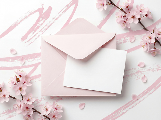 JPG 편집이미지 디자인 꽃잎 분홍색 백그라운드 프로포즈 문구용품 봉투 일상 봄 벚꽃 소식 편지지 문서 디지털아트 편집실사 AI컴퓨터그래픽 AI콘텐츠 계절 꽃 컬러 라이프 편지 CG 오브젝트 파일형식