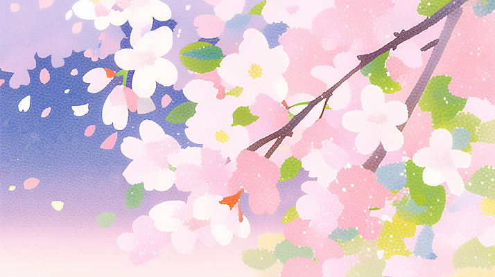 JPG 나무 식물 계절 꽃잎 꽃 분홍색 잎 일러스트 자연 하늘 바람 따뜻함 풍경 일상 파란색 햇빛 봄 벚꽃 농촌 도시 뷰티풀 국내일러스트 AI일러스트 AI콘텐츠 자연요소 컬러 날씨 라이프 태양 시골 생태계 파일형식