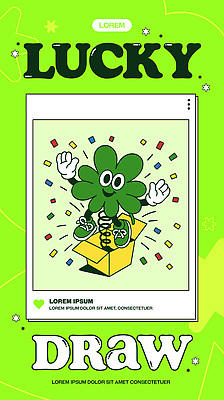 식물 템플릿 종이 컬러 컨셉 무늬 신체부위 클로버 뽑기 파일형식 벡터 네잎클로버 행운 상자 손 색종이 감정 디자인 초록색 패턴 귀여움 오브젝트 장식 이미지템플릿 AI파일 럭키드로우
