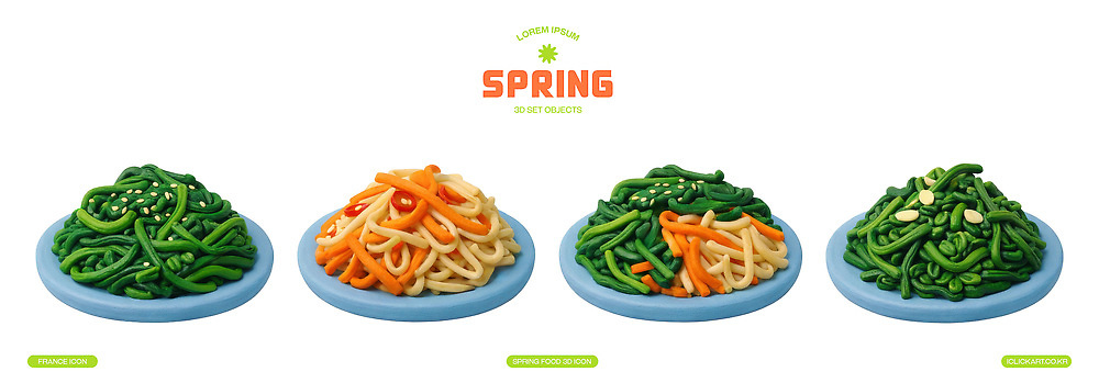 모양 PSD 편집이미지 디자인 음식 컬러 재료 요리 장식 식사 봄 봄나물 제철음식 편집3D 계절 3D 나물 제철 파일형식