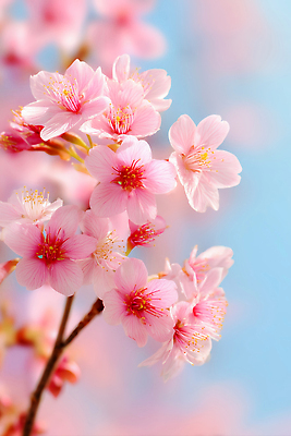 JPG 나무 식물 편집이미지 계절 꽃잎 꽃 자연 하늘 풍경 봄 벚꽃 꽃봉오리 만개 뷰티풀 편집실사 AI컴퓨터그래픽 AI콘텐츠 CG 생태계 파일형식