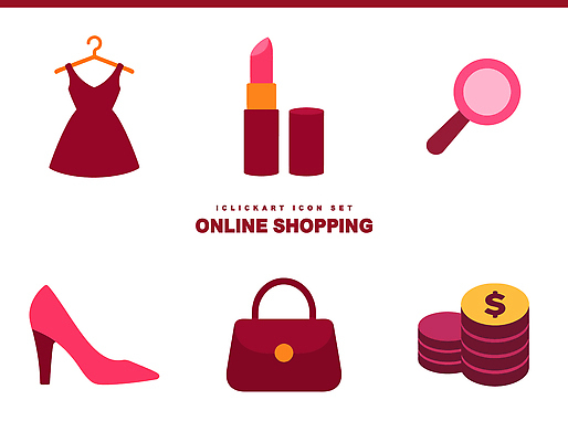 드레스 패션 일러스트 장신구 돋보기 쇼핑 세트 뷰티 동전 립스틱 핸드백 소비 하이힐 온라인쇼핑 스타일 국내일러스트 AI파일 옷 구두 돈 가방 화장품 여성화 온라인 파일형식 벡터