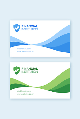템플릿 컬러 경제 파일형식 벡터 금융 기관 명함 디자인 파란색 초록색 연락처 정보 배열 그래픽 모던 비즈니스 이미지템플릿 AI파일