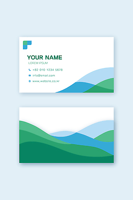 모양 템플릿 디자인 컬러 회사 명함 산 그래픽 초록색 파란색 강 홈페이지 정보 연락처 스타일 이미지템플릿 AI파일 비즈니스 파일형식 벡터
