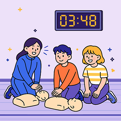 교육 의학 치료 운동 도움 파일형식 벡터 심폐소생술 사람 실습 기술 시간 안전 건강 응급치료 협력 연습 학습 모형 구출 교양 헬스 보건 국내일러스트 일러스트 AI파일