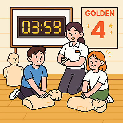 직업 교육 다수 컨셉 의학 사람 치료 파일형식 벡터 심폐소생술 마네킹 압박 강사 시간 연습 생명 안전 응급치료 기술 수업 건강 여러명 모션 학습 실습 체험 국내일러스트 일러스트 AI파일