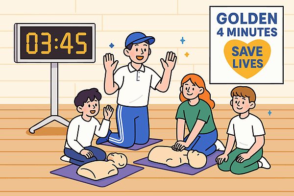 직업 교육 컨셉 치료 도움 장기_의학 파일형식 벡터 심폐소생술 강사 학생 수업 생명 연습 구출 안전 의학 응급치료 실습 기초 기술 참여 방법 심장 보호 국내일러스트 일러스트 AI파일