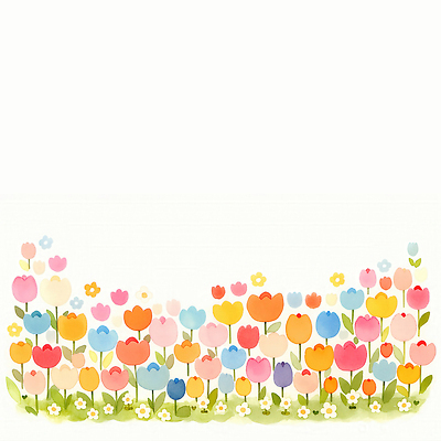 JPG 모양 식물 디자인 꽃 화초 컬러 일러스트 자연 생명 미소 풍경 잔디 정원 봄 다양 튤립 꽃집 화사함 뷰티풀 국내일러스트 AI일러스트 AI콘텐츠 계절 다수 컨셉 표정 상점 생태계 파일형식