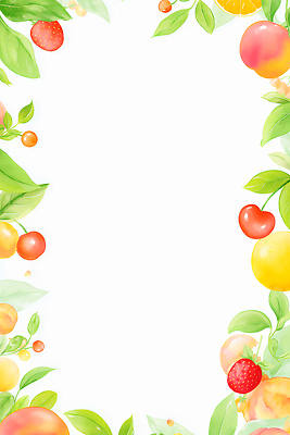 JPG 식물 디자인 열매 컬러 백그라운드 잎 과일 일러스트 자연 프레임 빨간색 초록색 수확 원형 배열 그림 조화 채색 국내일러스트 AI일러스트 AI콘텐츠 도형 농업 미술 생태계 파일형식