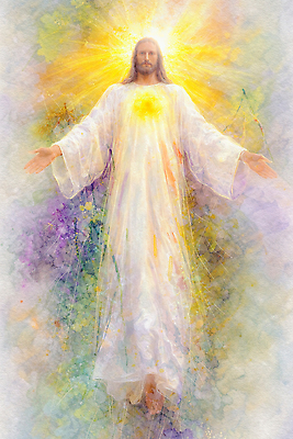 JPG 손 기독교 종교 예술 컬러 백그라운드 일러스트 조명 사람 빛 믿음 물감 펼침 예수 명상 그림 신성 숭배 국내일러스트 AI일러스트 AI콘텐츠 감정 모션 신체부위 미술도구 신_종교 파일형식