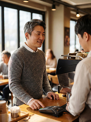 JPG 편집이미지 커피 음료 탁자 아침 대화 여러명 일상 친구 과자 카페 고객 즐거움 바리스타 주문 의료성형뷰티 편집실사 AI인물포토 AI콘텐츠 주간 직업 감정 가구 다수 관계 디저트 말하기 사람 라이프 상점 CG 파일형식 AI포토