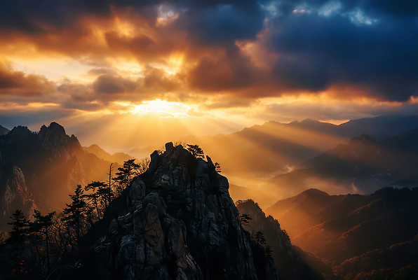 JPG 편집이미지 여행 자연 하늘 아침 조명 산 풍경 일상 햇빛 일출 계곡 탐험 산정상 편집실사 AI포토 AI콘텐츠 주간 라이프 태양 노을 정상 CG 생태계 파일형식