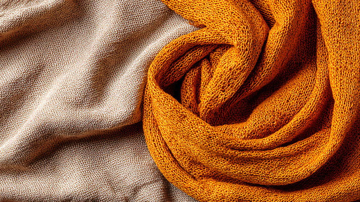 JPG 편집이미지 디자인 패션 예술 컬러 바닥 프레임 주황색 직물 엉킴 천 니트 섬유 물질 베이지색 텍스타일 패브릭 편집실사 AI포토 AI콘텐츠 상의 공예 CG 파일형식