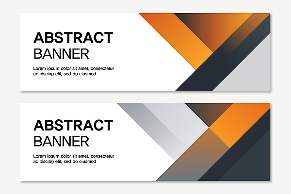 모양 템플릿 디자인 배너 배너템플릿 가로배너 컬러 추상 그래픽 주황색 회색 현수막 그림 나란히 조합 AI파일 무늬 가로 파일형식 벡터