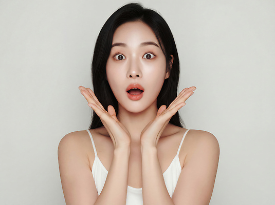 JPG 편집이미지 여자 감정 얼굴 포즈 백그라운드 조명 손짓 촬영 놀람 양손 대칭 의료성형뷰티 편집실사 손 모션 표정 사람 신체부위 CG 파일형식