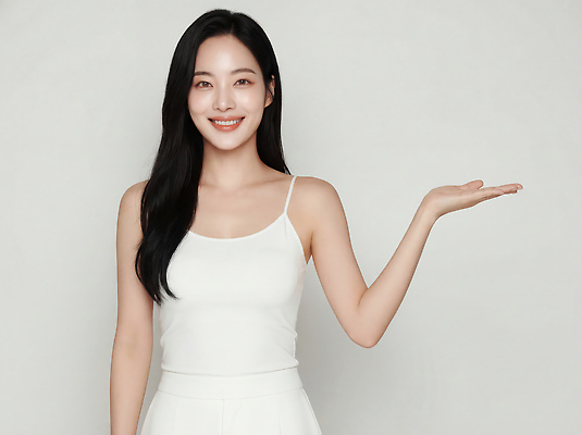 JPG 모델 편집이미지 헤어스타일 손 옷 여자 포즈 백그라운드 조명 미소 촬영 흰색 피부 비율 초상화 의료성형뷰티 스타일 편집실사 컬러 표정 사람 신체부위 CG 그림 파일형식