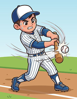 어린이 스포츠 일러스트 공 모션 협력 경기 야외 운동 경쟁 공간 야구 야구방망이 야구선수 시간 자신감 집중 즐거움 전략 휘두르기 국내일러스트 AI파일 감정 컨셉 운동선수 건강 사람 구기 야구용품 파일형식 벡터