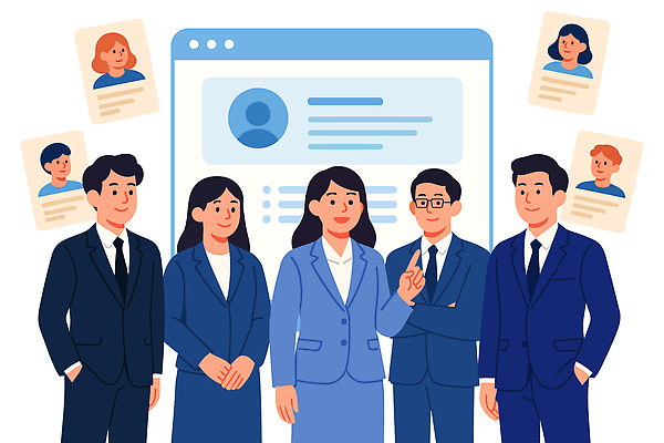 옷 컨셉 비즈니스 사람 파일형식 벡터 협력 프로필 회사 정장 모임 스크린 그룹 안내 남자 여자 함께함 커뮤니케이션 프레젠테이션 회의 국내일러스트 일러스트 AI파일 구직