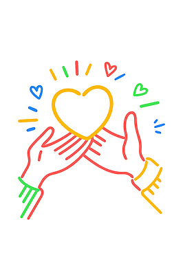 손 기호 디자인 행복 선 컬러 포즈 일러스트 표정 사랑 사람 장식 우정 하트 마음 표현 그룹 연결 감싸기 국내일러스트 AI파일 모양 문자 감정 모션 신체부위 친구 파일형식 벡터