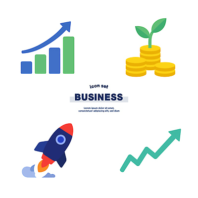 식물 아이콘 비즈니스 성공 그래프 금융 경제 동전 로켓 성장 발전 발사 투자 서류판 재정 2D아이콘 AI파일 컨셉 돈 사무용품 파일형식 벡터