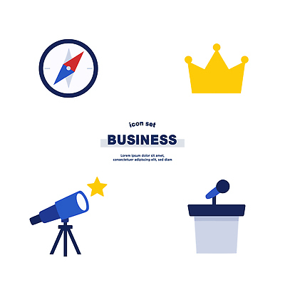 아이콘 모션 파일형식 벡터 비즈니스 나침반 망원경 왕관 디자인 그래픽 심볼 도구 표현 관찰 발표 지도 스타 2D아이콘 AI파일