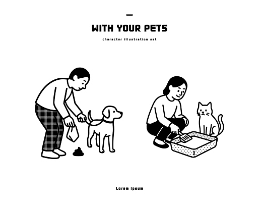 동물 행복 일러스트 가족 모션 디저트 사랑 사람 일상 친구 반려동물 고양이 산책 개 청소 연습 즐거움 공동체 배변 책임감 국내일러스트 AI파일 감정 음식 컨셉 포유류 관계 휴식 라이프 파일형식 벡터