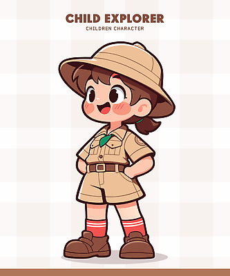 캐릭터 손 디자인 옷 어린이 구두 여행 패턴 일러스트 장신구 바지 모션 웃음 초원 탐험 조끼 모험가 허리 일러캐릭터 AI파일 신발 무늬 하의 표정 사람 신체부위 외투 파일형식 벡터