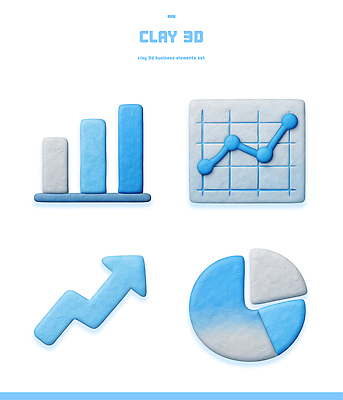 아이콘 컨셉 그래프 디지털합성 파일형식 3D 점토 비즈니스 막대그래프 원그래프 자료 그림 디자인 화살표 분석 통계 정보 3D아이콘 PSD