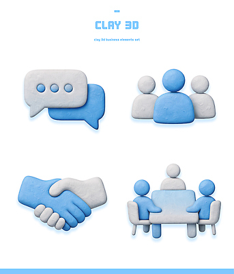 PSD 아이콘 디자인 비즈니스 회의 협력 대화 여러명 그래픽 3D아이콘 3D 그룹 점토 소통 의사소통 다수 컨셉 말하기 사람 디지털합성 파일형식