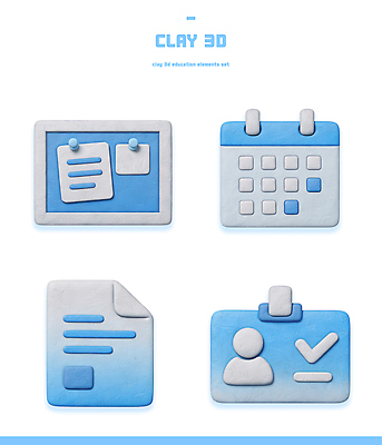 모양 PSD 편집이미지 디자인 교육 컬러 알림판 학습 달력 배열 입체 오브젝트 문서 만들기 점토 클레이아트 자원 신분증 편집3D 모션 3D 공예 증명서 파일형식