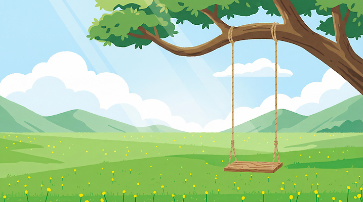 JPG 나무 어린이 일러스트 자연 놀이 하늘 산 실내 풍경 잔디 초원 야외 목재 여름 햇빛 봄 그네 휴식처 환상 국내일러스트 AI일러스트 AI콘텐츠 식물 계절 컨셉 재료 휴식 사람 내부 태양 생태계 파일형식