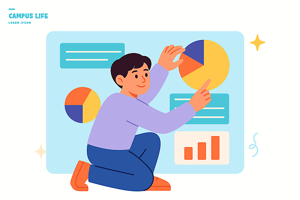 손 옷 교육 남자 컬러 일러스트 모션 그래프 그래픽 학습 자료 인포그래픽 도구 시간 작업 지시 분석 대학교 무릎 서류판 국내일러스트 AI파일 컨셉 학교 사람 신체부위 사무용품 파일형식 벡터