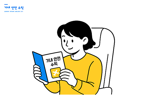 항공교통 모션 대중교통 안전 공공장소 파일형식 벡터 기내 사람 비행기 독서 책 읽기 앉기 여행 주위 내부 비행 순서 안내 정보 AI파일 일러스트 국내일러스트 안전수칙
