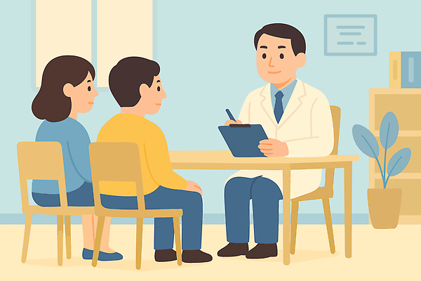 여자 남자 일러스트 의학 건강 대화 안전 치료 사무실 공책 방 환자 의료진 의사 질문 확인 상담 클리닉 상담실 정신상담 국내일러스트 AI파일 직업 비즈니스 문구용품 말하기 사람 파일형식 벡터