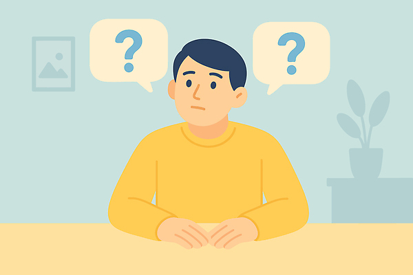 디자인 남자 감정 생각 일러스트 탁자 표정 대화 사람 머리 물음표 질문 집중 고민 상담 심리 소통 의사소통 정신상담 국내일러스트 AI파일 기호 가구 컨셉 말하기 신체부위 치료 파일형식 벡터