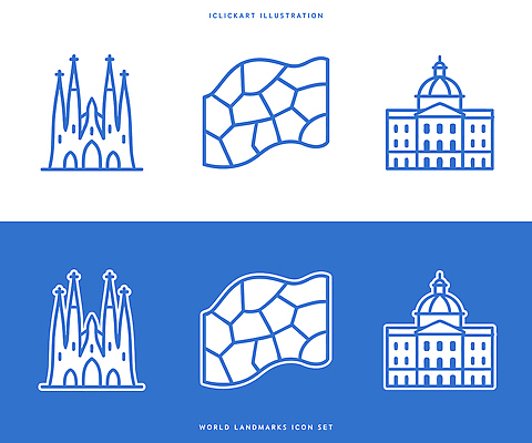 모양 아이콘 건축물 디자인 문화 선 세계 공간 표현 도시 그림 모음 기념물 기본 랜드마크 2D아이콘 AI파일 건축 파일형식 벡터